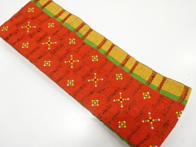 JAPANESE HANHABA OBI / WOVEN WEAVE PATTERN